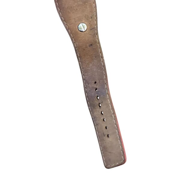 Fossil Silver Tone Dial Pink Leather Band Watch Bracelet Y2K *READ* - Picture 12 of 12